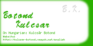 botond kulcsar business card