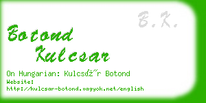 botond kulcsar business card